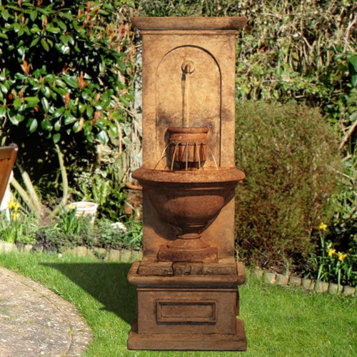 Vivanda Flat Wall Garden Fountain, close-up view