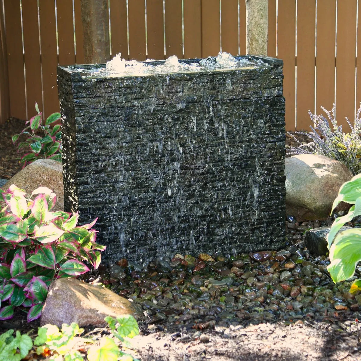Stacked Slate Wall Base, 26 inches high (66 cm)