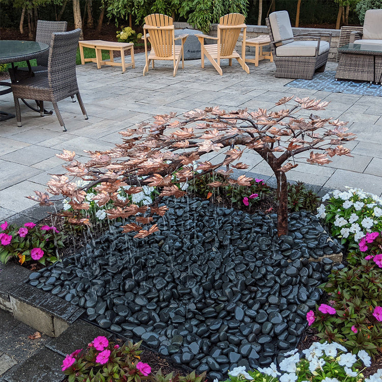 30-inch copper creeping Japanese maple tree garden fountain