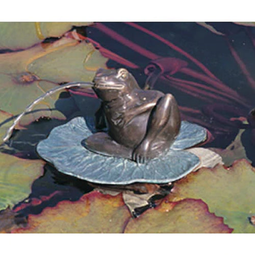 Small brass frog garden accent.