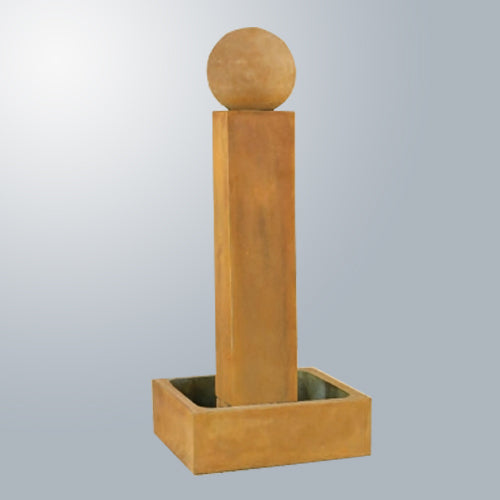 Tall, smooth Pilar fountain.