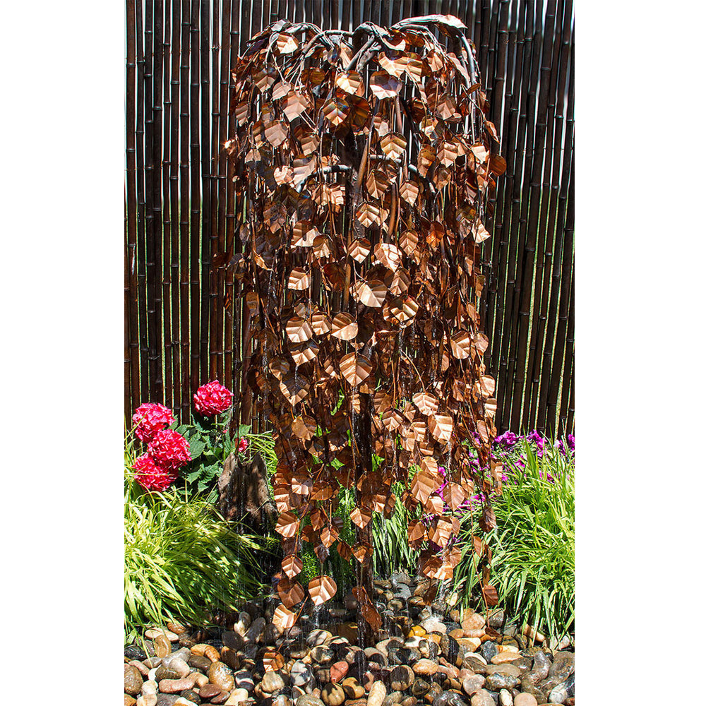 60-inch copper weeping elm tree garden fountain