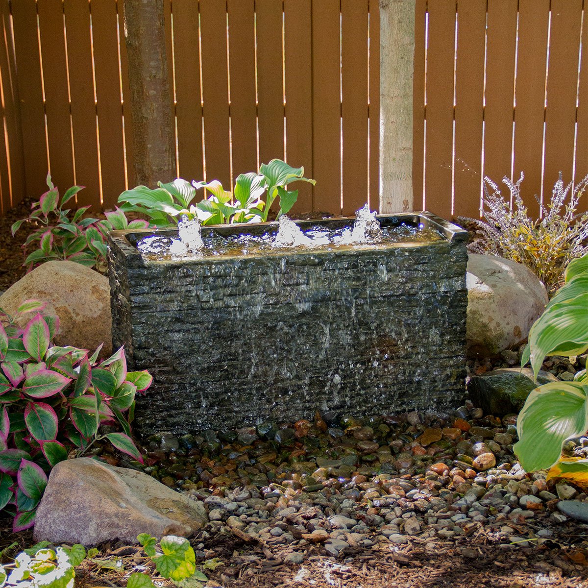 Stacked Slate Wall Base, 13 inches high (33 cm)