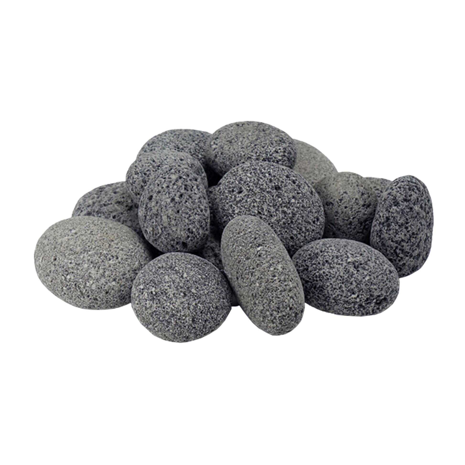 Image of tumbled lava stones.
