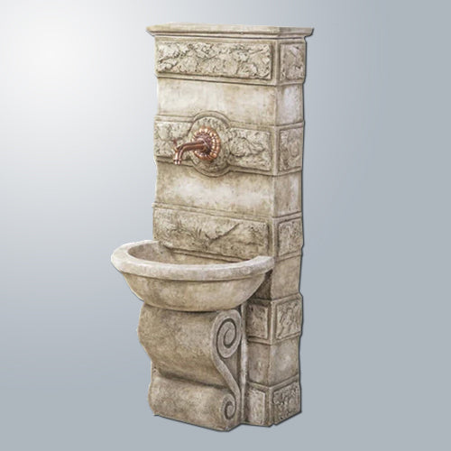 Abetone Wall Outdoor Water Fountain with Spout