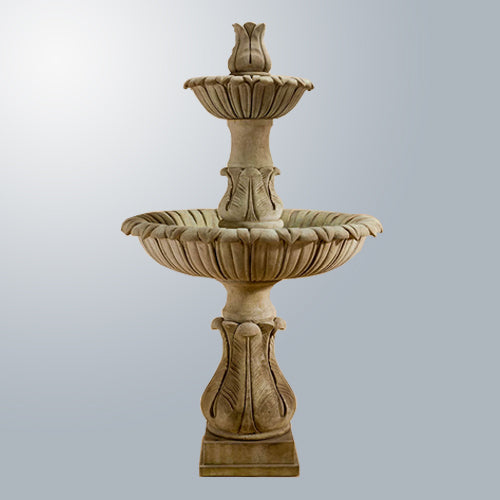 Calanthia Two Tier Fountain with Acanthus Finial