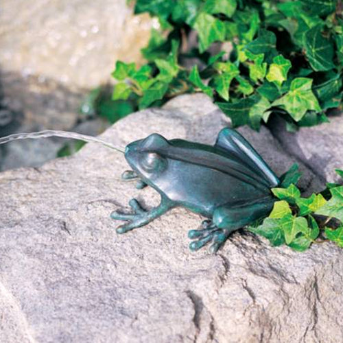 Brass Baron Crazy Mini Frog Garden Pool Accent