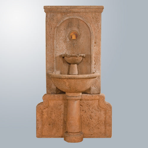 Imperia Antica Wall Fountain with Concrete Elbow Spout
