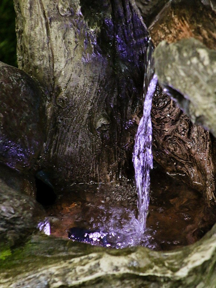 Large Tree Trunk Fountain With LED Lights