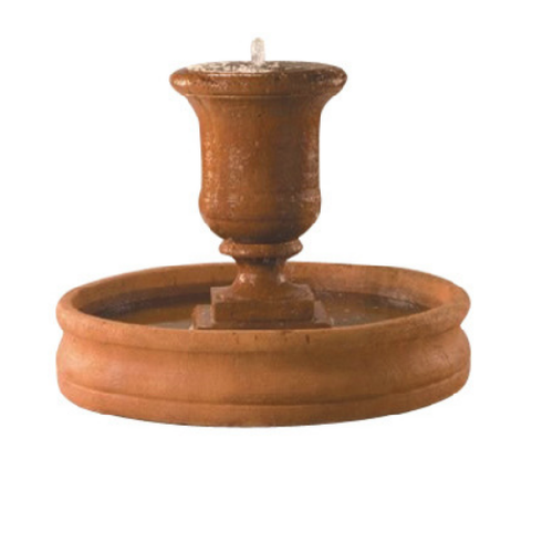 Medium-sized tall urn cast stone outdoor fountain