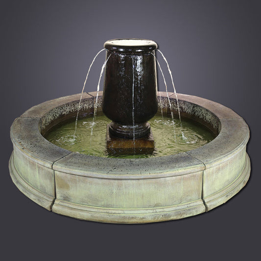 Palnum Urna Easy Pond Fountain in a pond.