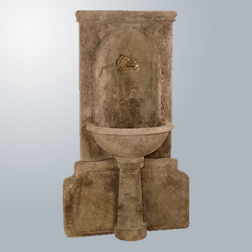 Imperia Antica Wall Fountain with Bronze Spout