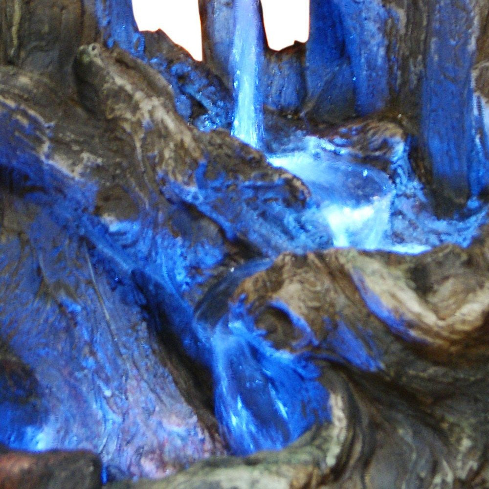 Tree Trunk Tabletop Fountain With LED Light