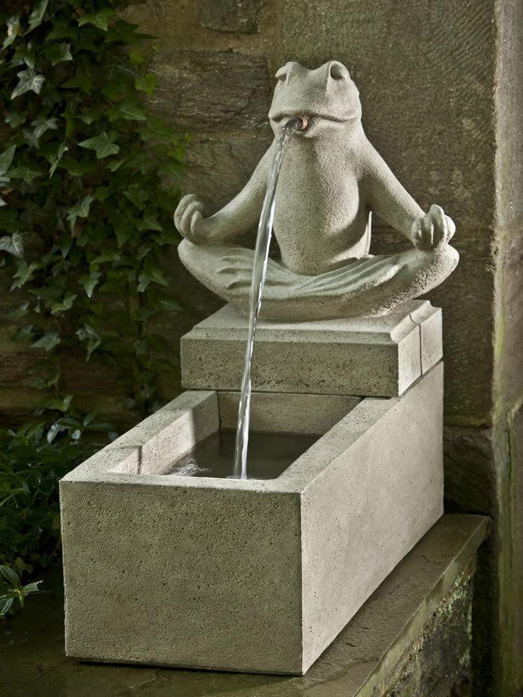 Zen Plinth Frog Water Fountain