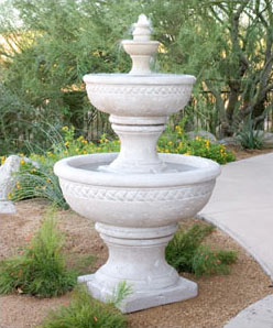 Concrete Three-Tiered Sonoma Fountain